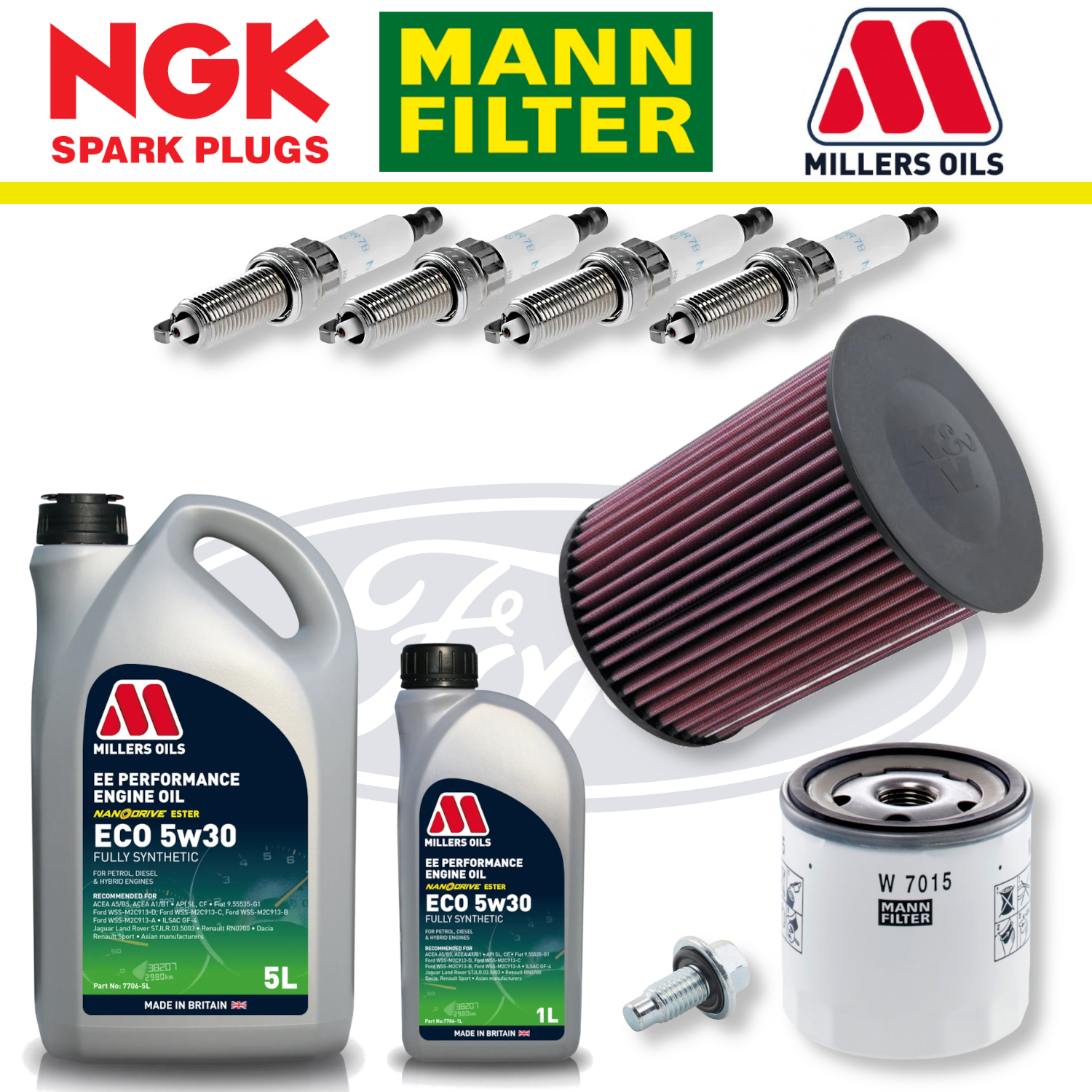 Ford Focus ST Mk3 ST250 2.0 EcoBoost Home Service Pack - Millers Oil Premium