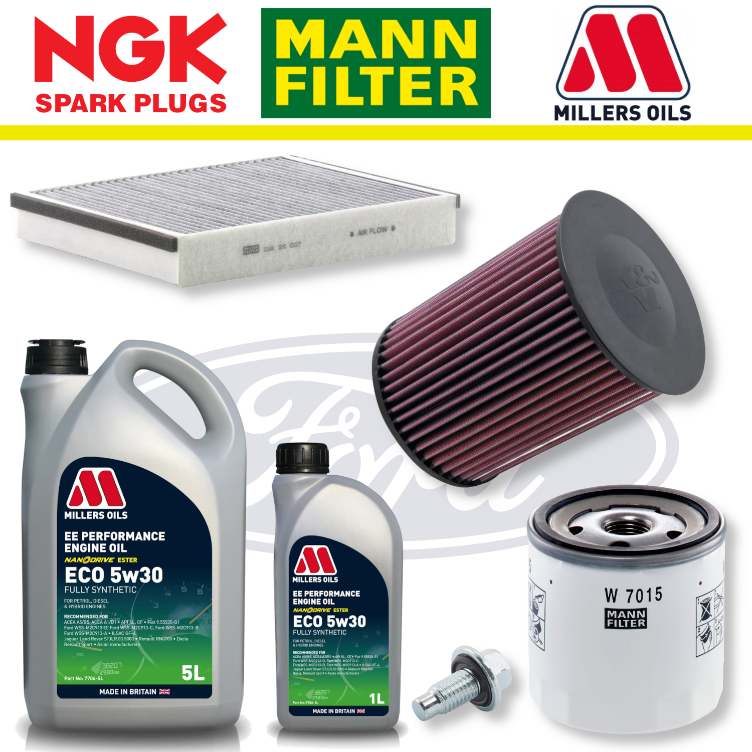 Ford Focus ST Mk3 ST250 2.0 EcoBoost Home Service Pack - Millers Oil Premium