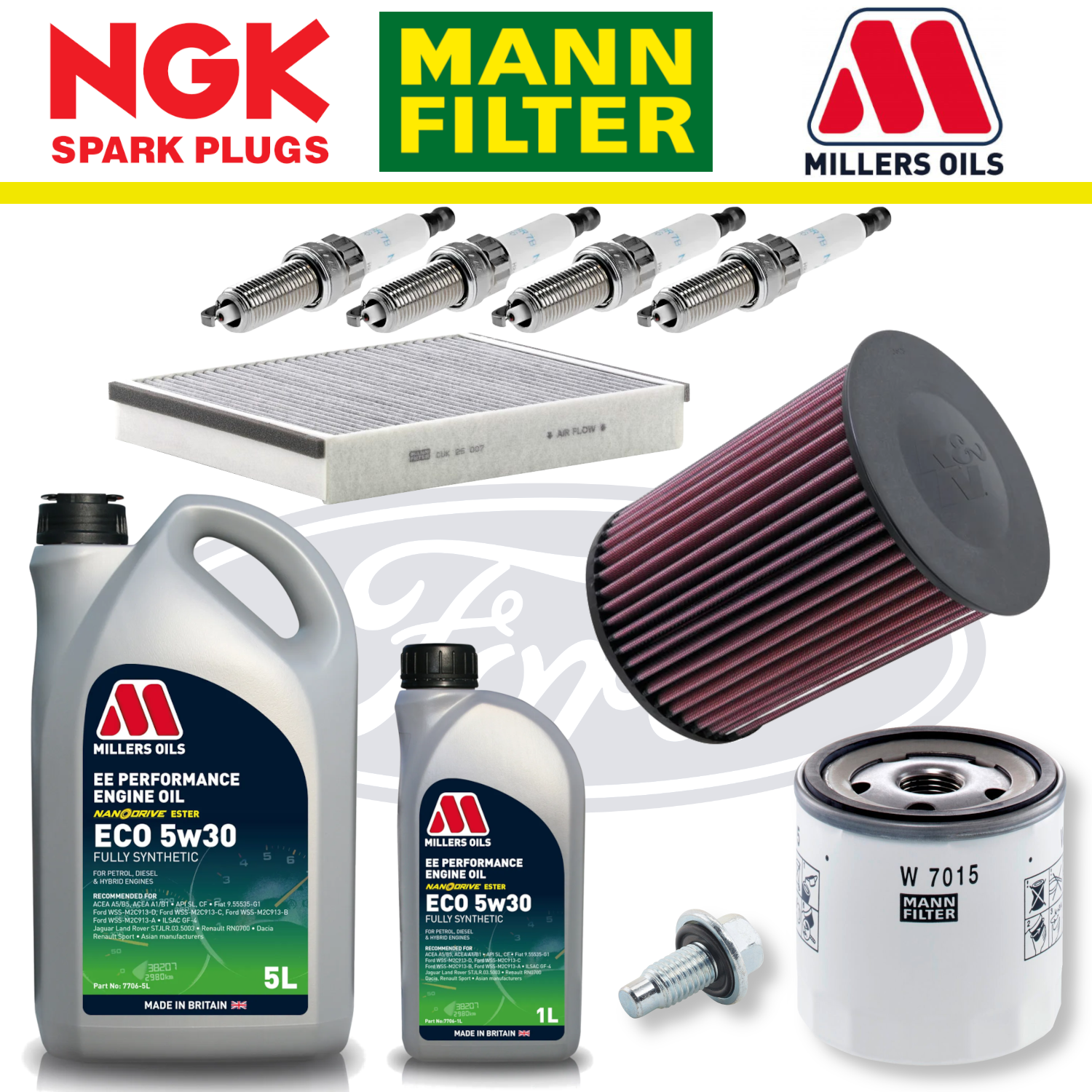 Ford Focus ST Mk3 ST250 2.0 EcoBoost Home Service Pack - Millers Oil Premium