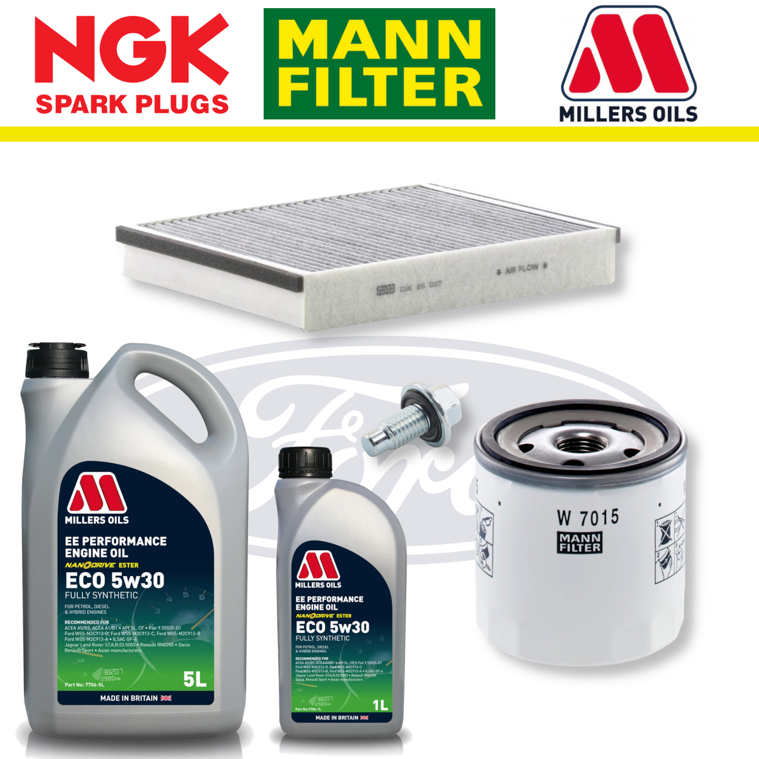 Ford Focus ST Mk3 ST250 2.0 EcoBoost Home Service Pack - Millers Oil Premium