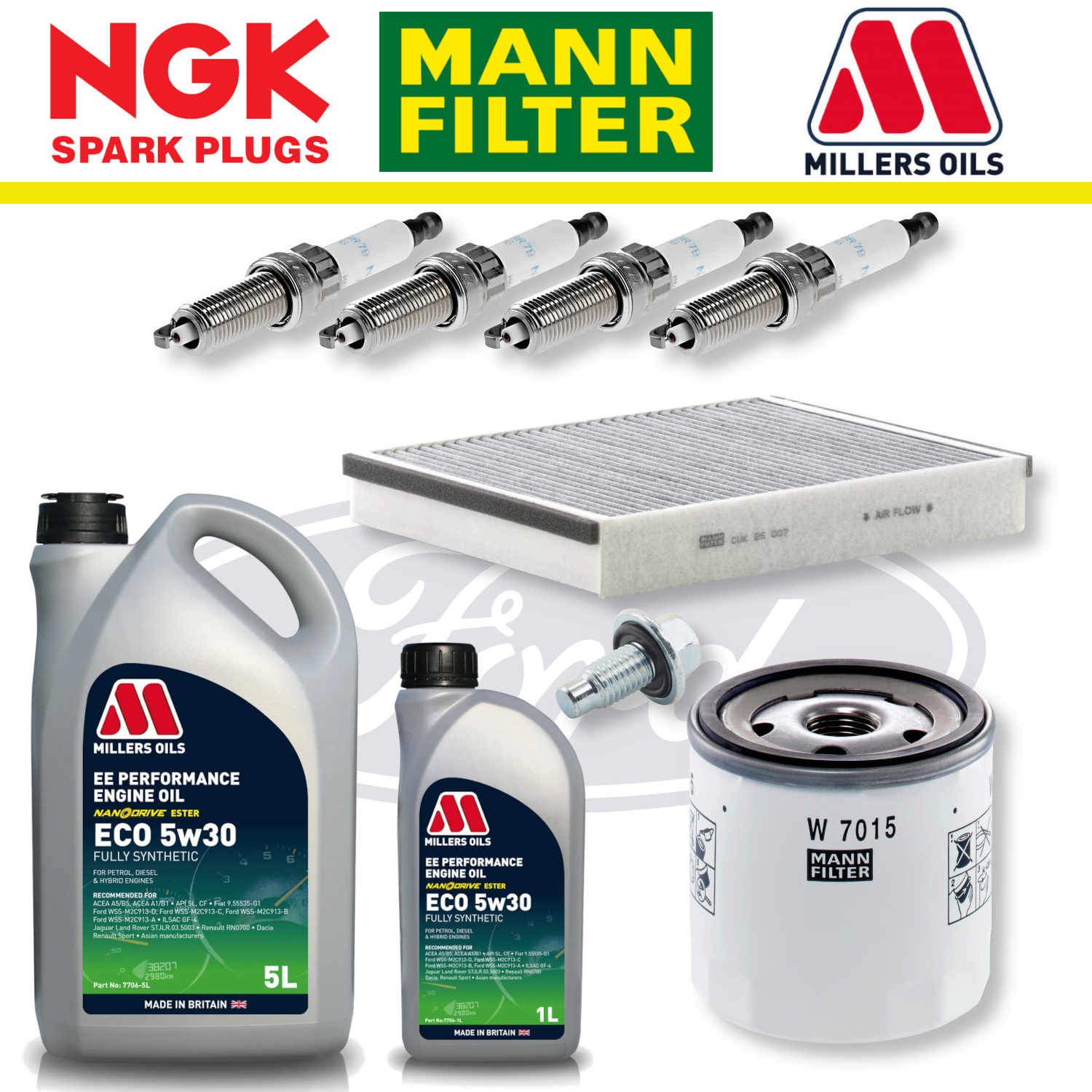 Ford Focus ST Mk3 ST250 2.0 EcoBoost Home Service Pack - Millers Oil Premium