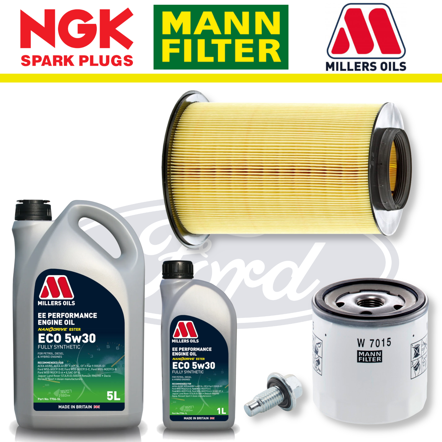 Ford Focus ST Mk3 ST250 2.0 EcoBoost Home Service Pack - Millers Oil Premium