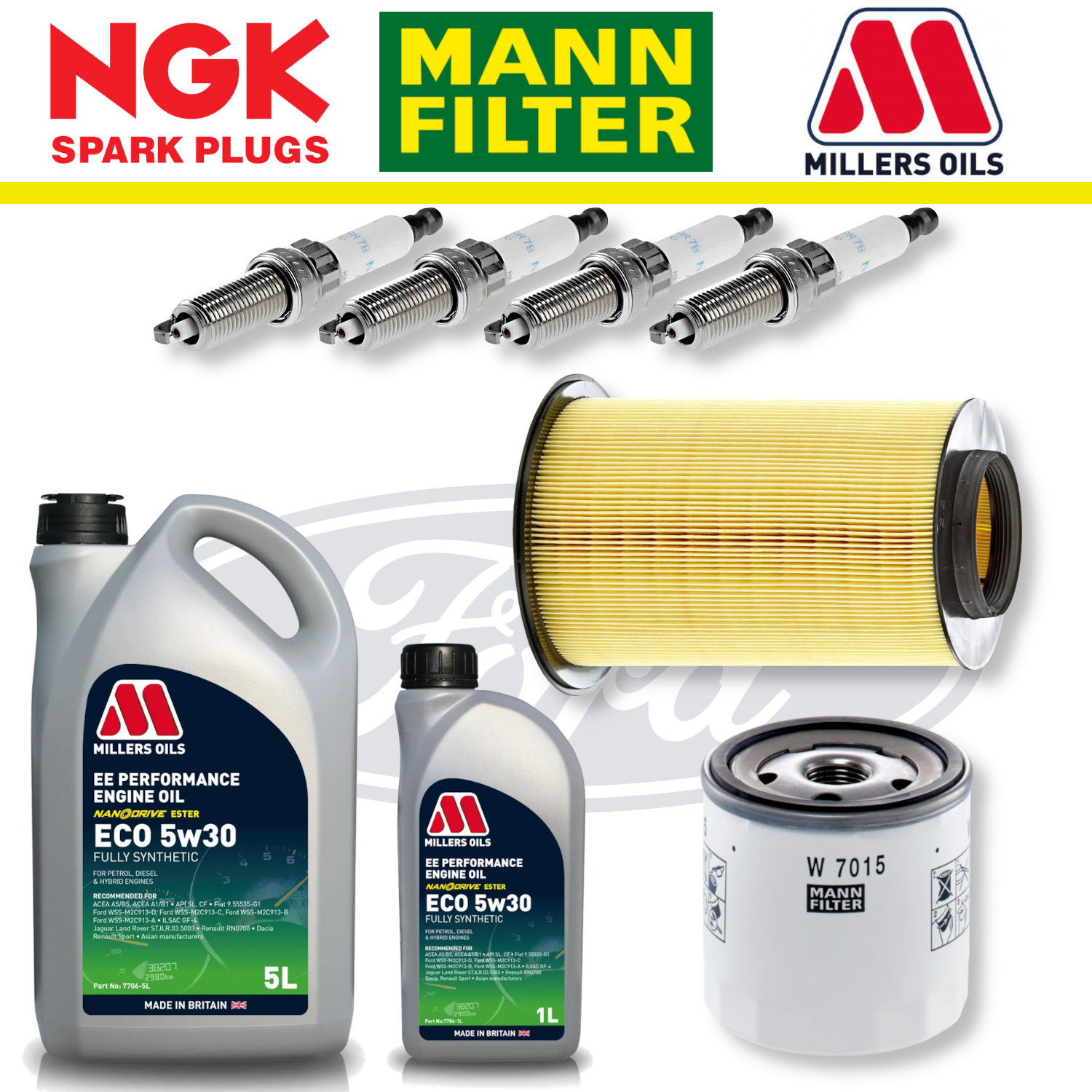 Ford Focus ST Mk3 ST250 2.0 EcoBoost Home Service Pack - Millers Oil Premium