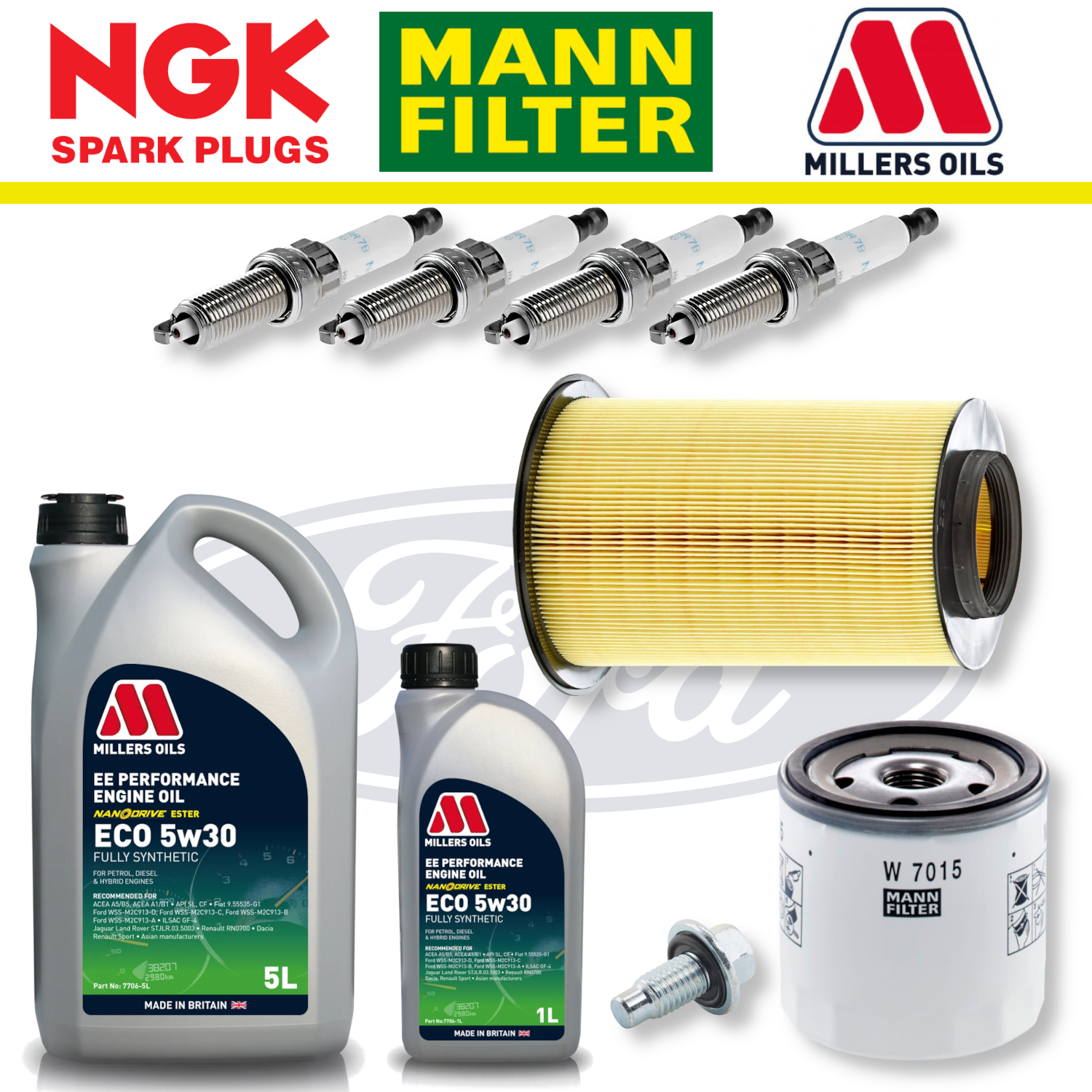 Ford Focus ST Mk3 ST250 2.0 EcoBoost Home Service Pack - Millers Oil Premium