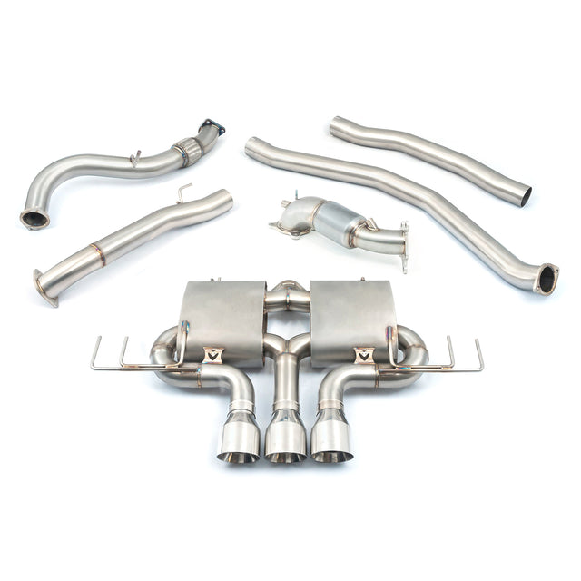 Système d'échappement turbo-back Cobra Sport pour Honda Civic Type R FK8 RHD (avant filtre à particules). 