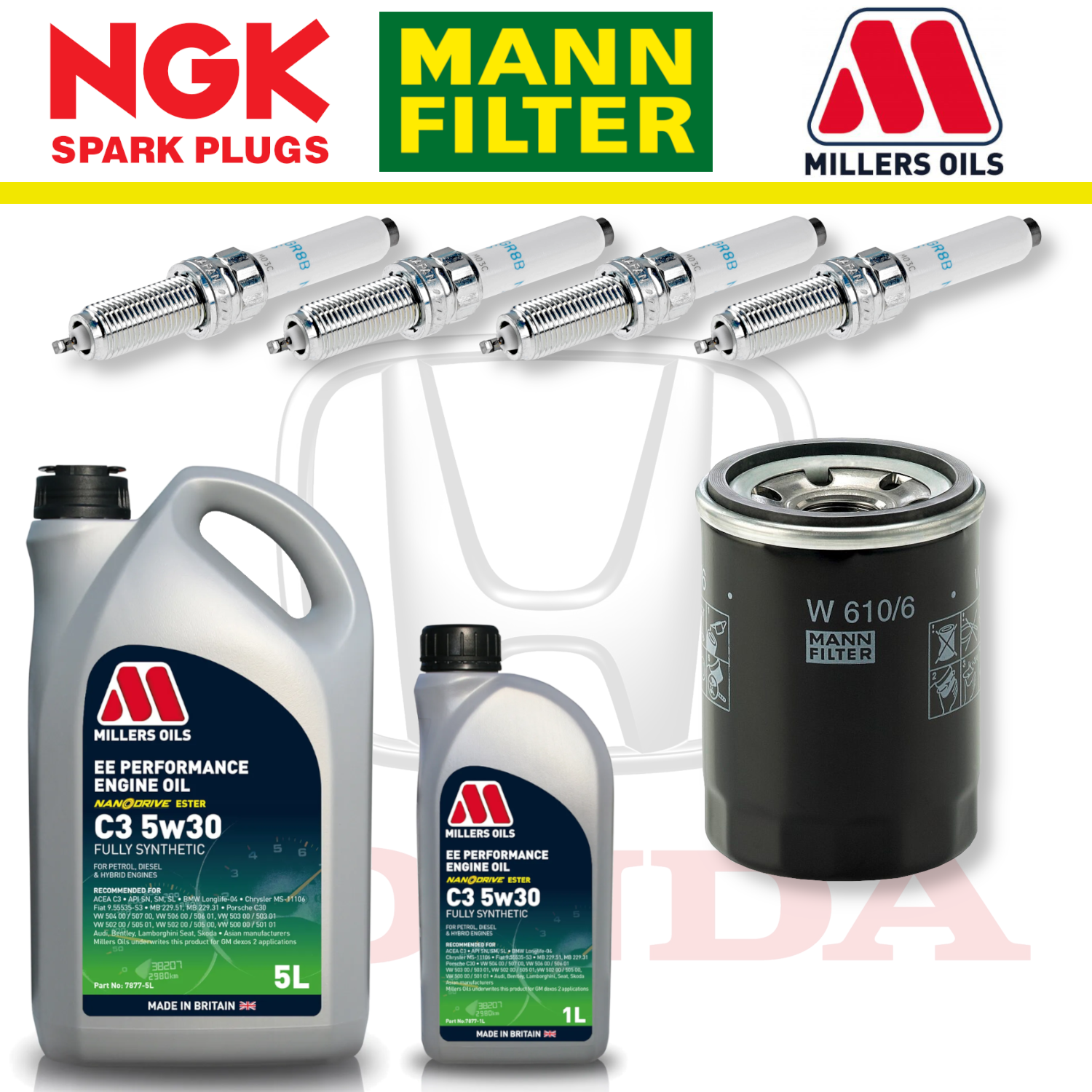 Honda Civic Type R FK2 K20C1 Home Service Pack - Millers Oil Premium