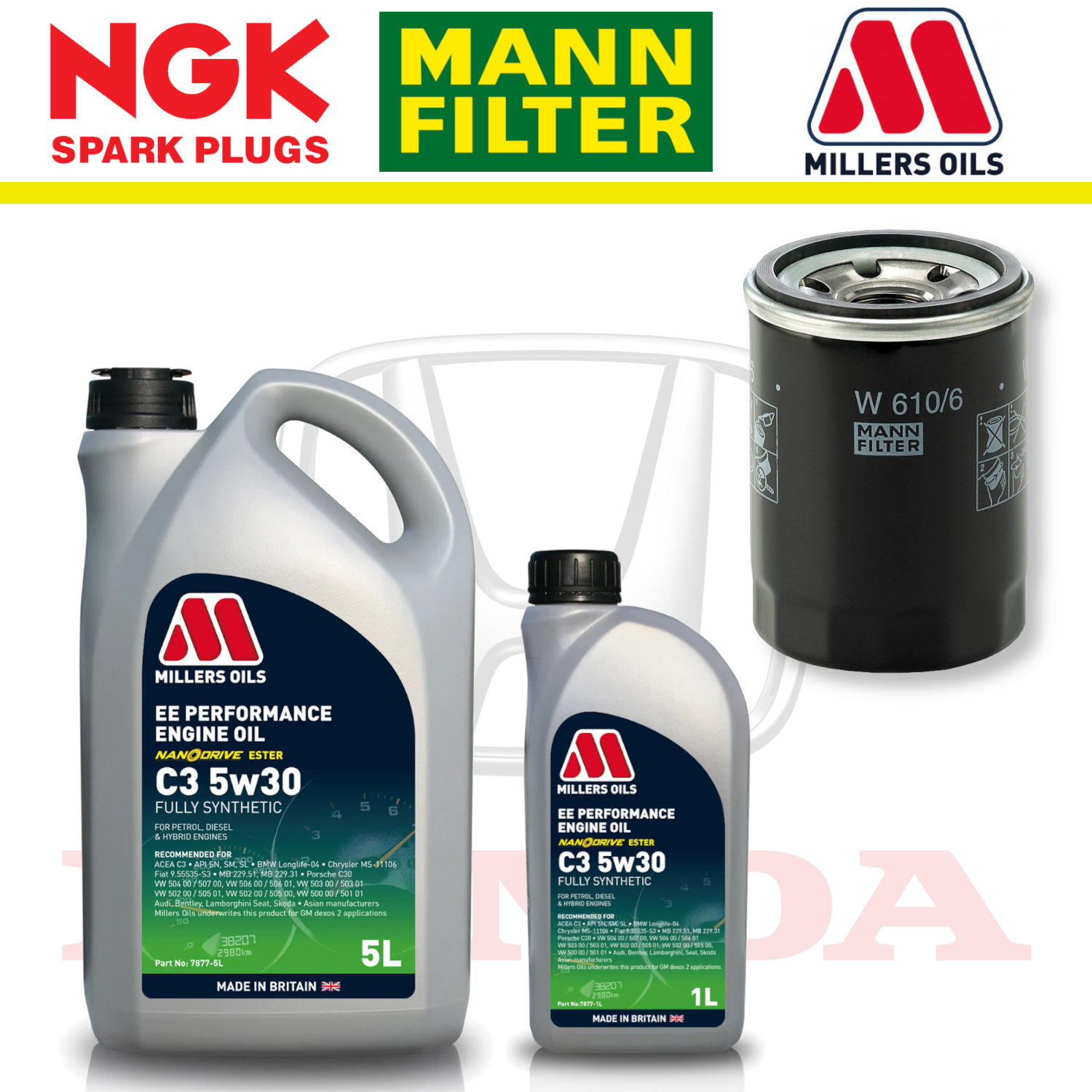 Honda Civic Type R FK8 K20C1 Home Service Pack - Millers Oil Premium