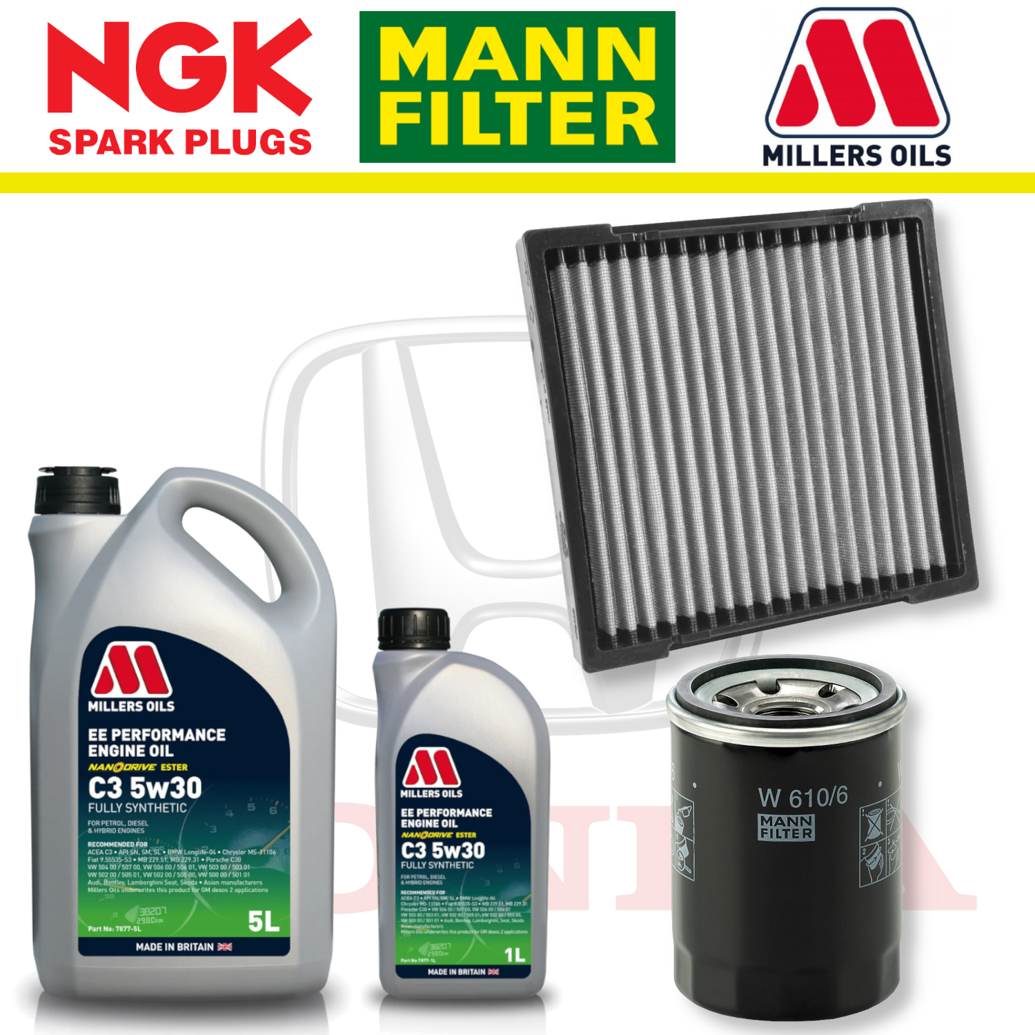 Honda Civic Type R FK8 K20C1 Home Service Pack - Millers Oil Premium