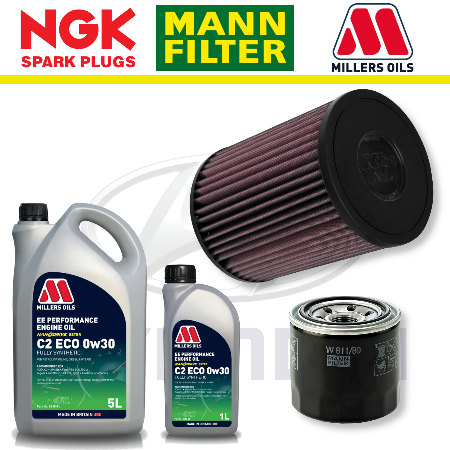 Paquete de servicio a domicilio para Audi TTS 8J EA113 - Aceite Millers Premium