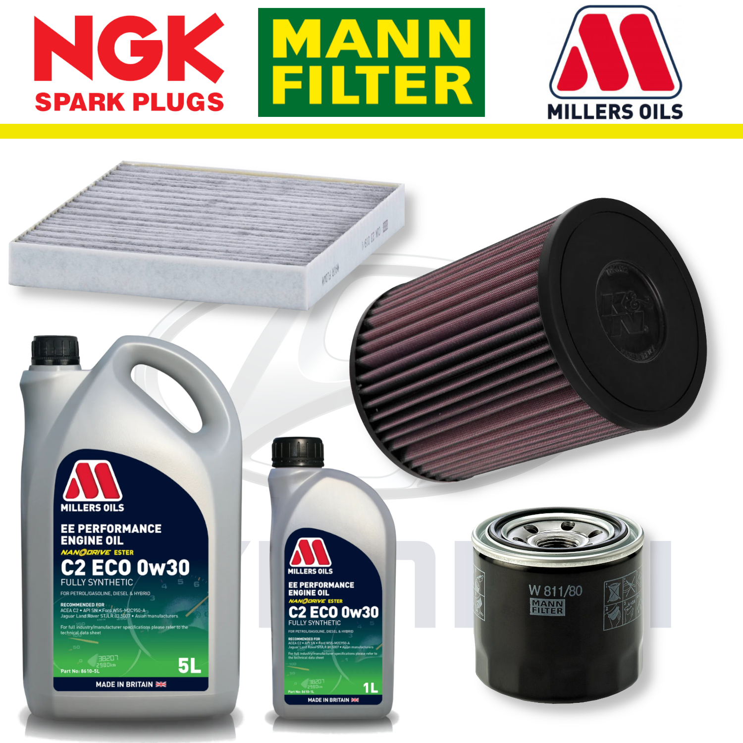 Paquete de servicio a domicilio para Audi TTS 8J EA113 - Aceite Millers Premium