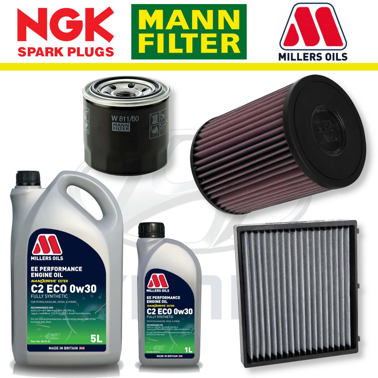 Paquete de servicio a domicilio para Audi TTS 8J EA113 - Aceite Millers Premium