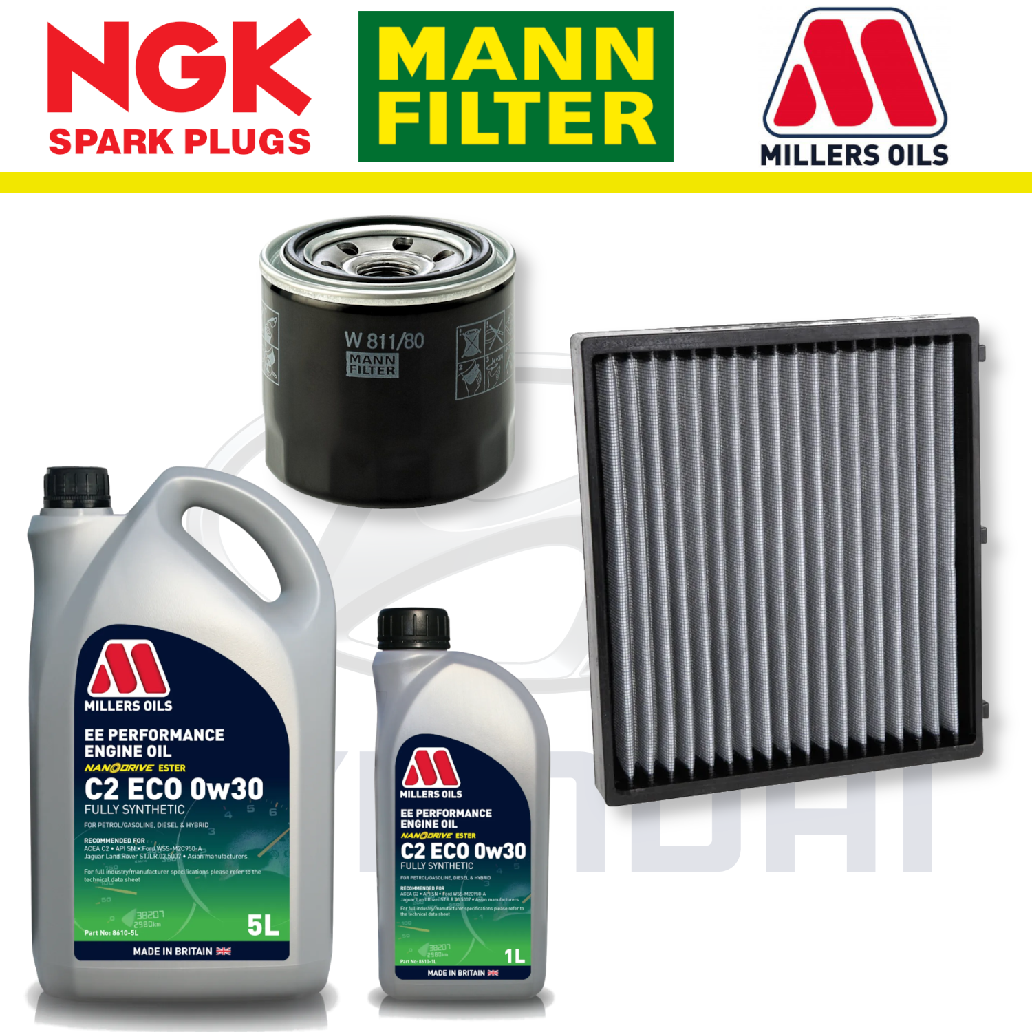 Paquete de servicio a domicilio para Audi TTS 8J EA113 - Aceite Millers Premium