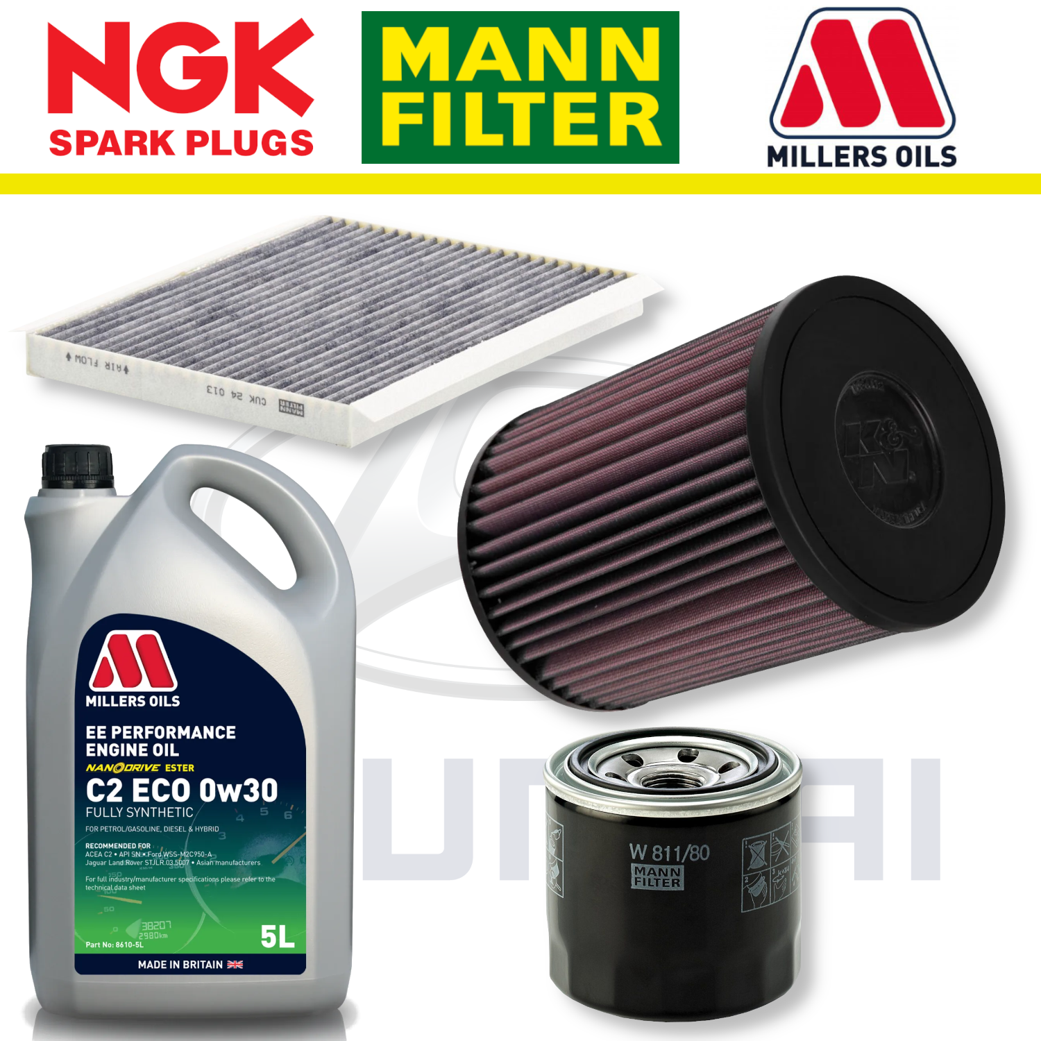 Paquete de servicio a domicilio para el Hyundai i30N T-GDi - Millers Oil Premium