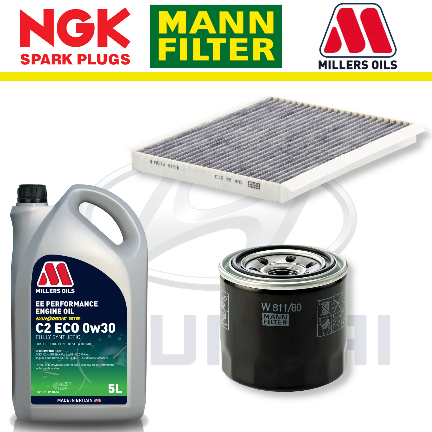 Paquete de servicio a domicilio para el Hyundai i30N T-GDi - Millers Oil Premium