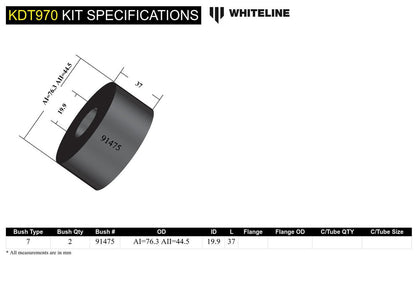 Whiteline Trans Mount Insert - Hyundai i20N