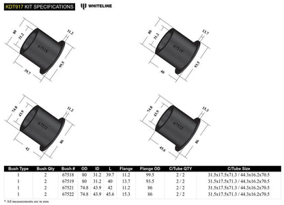 Whiteline Subframe Mount Bushing - BMW 335i/435i F3x