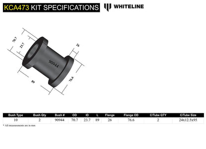 Whiteline Radius Arm Lower Bushing - BMW M135i/M235i F2x