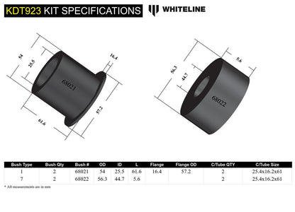 Whiteline Rear Differential Mount Support Outrigger Bushing - Toyota GT86