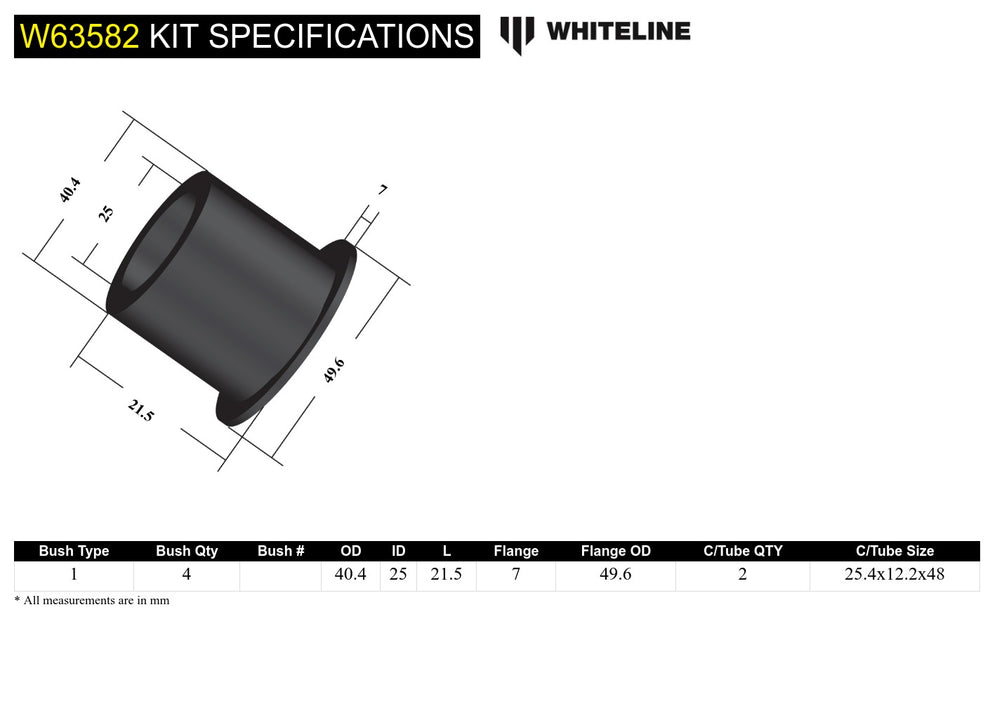 Whiteline Trailing Arm - Lower Rear Bushing - Toyota GT86