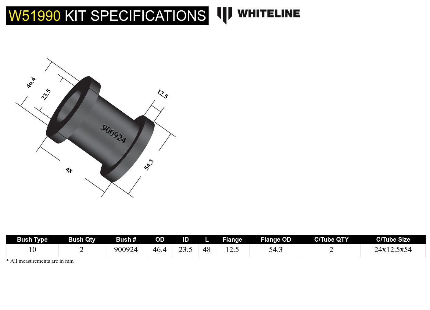 Whiteline Control Arm - Lower Bushing - BMW 340i/440i F3x