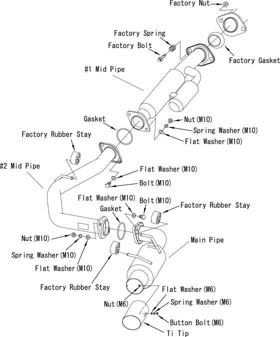 Sistema de escape con silenciador de alta potencia HKS - Toyota GT86