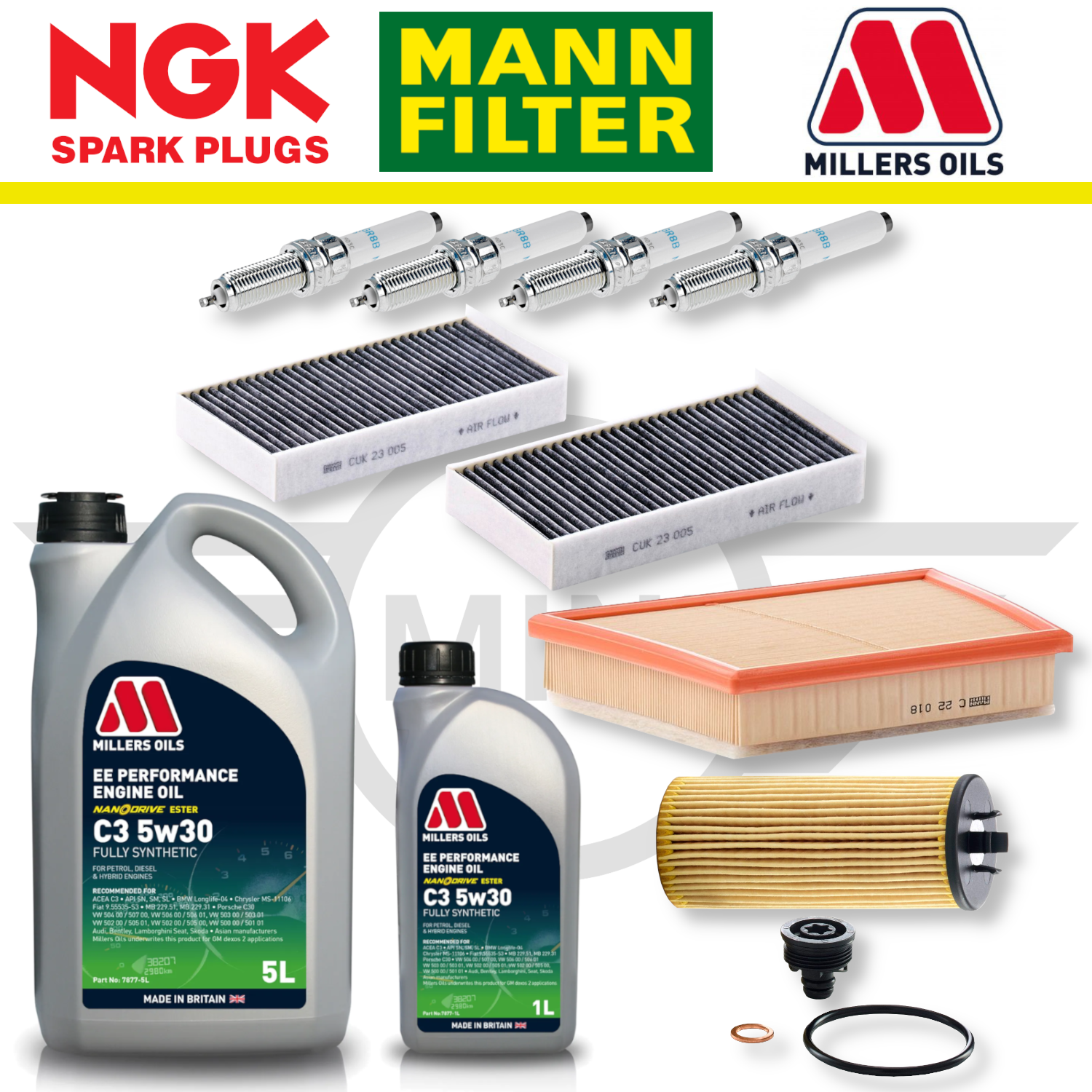 MINI Cooper S F56 (Up To 01/2016) B48 Home Service Pack - Millers Oil Premium