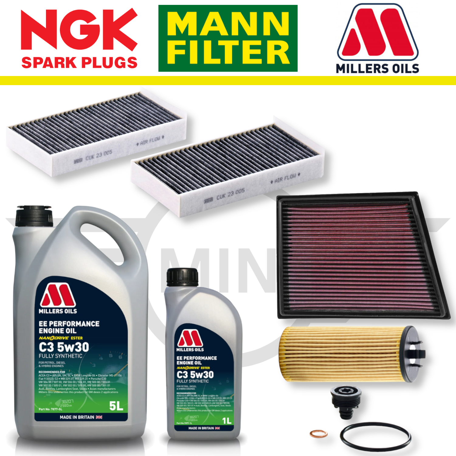 MINI Cooper S F56 (Up To 01/2016) B48 Home Service Pack - Millers Oil Premium