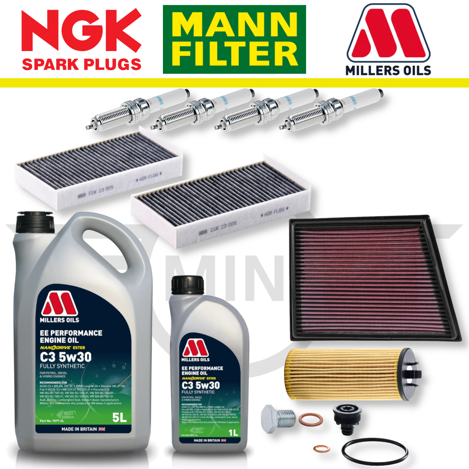 MINI Cooper S F56 (Up To 01/2016) B48 Home Service Pack - Millers Oil Premium