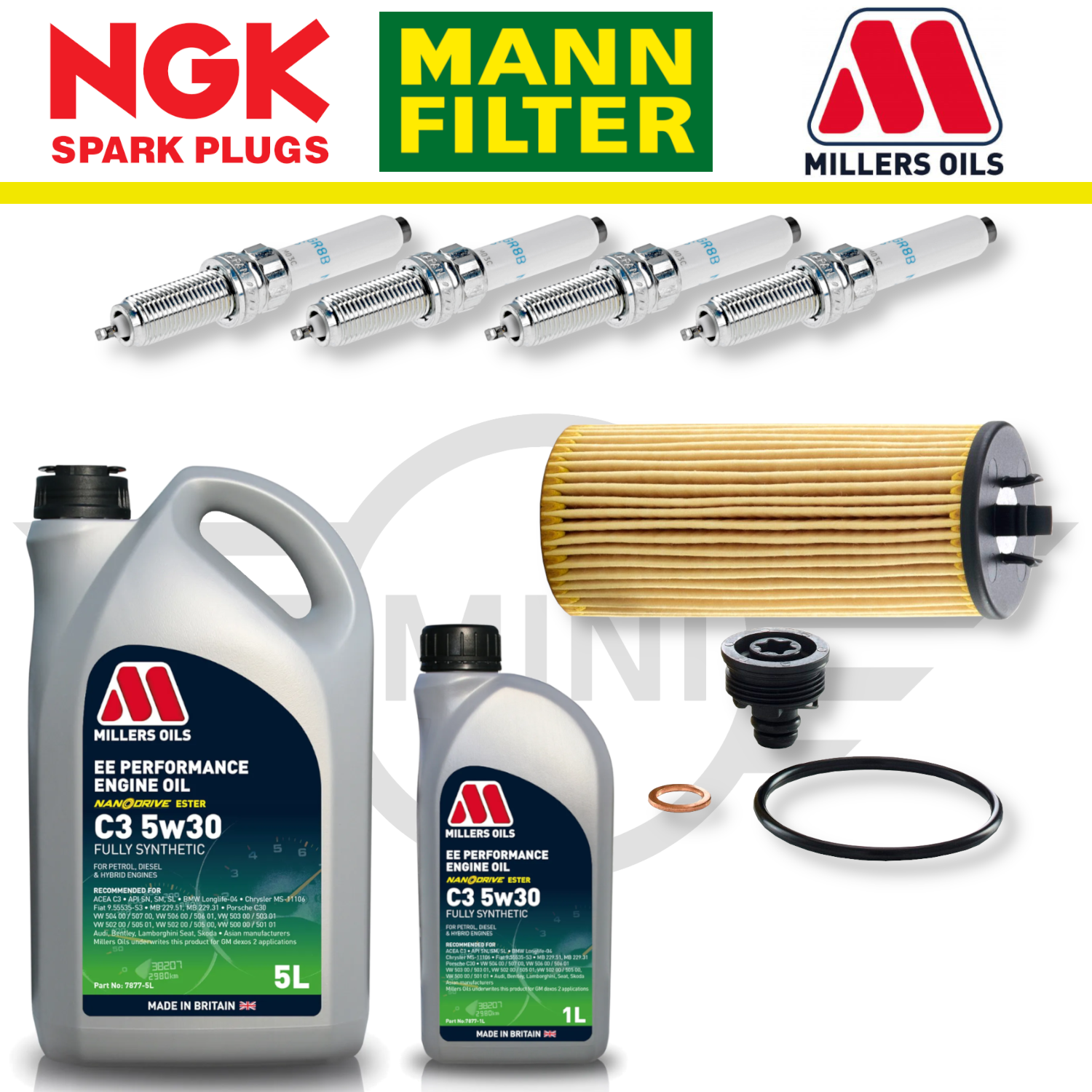 MINI Cooper S F56 (Up To 01/2016) B48 Home Service Pack - Millers Oil Premium