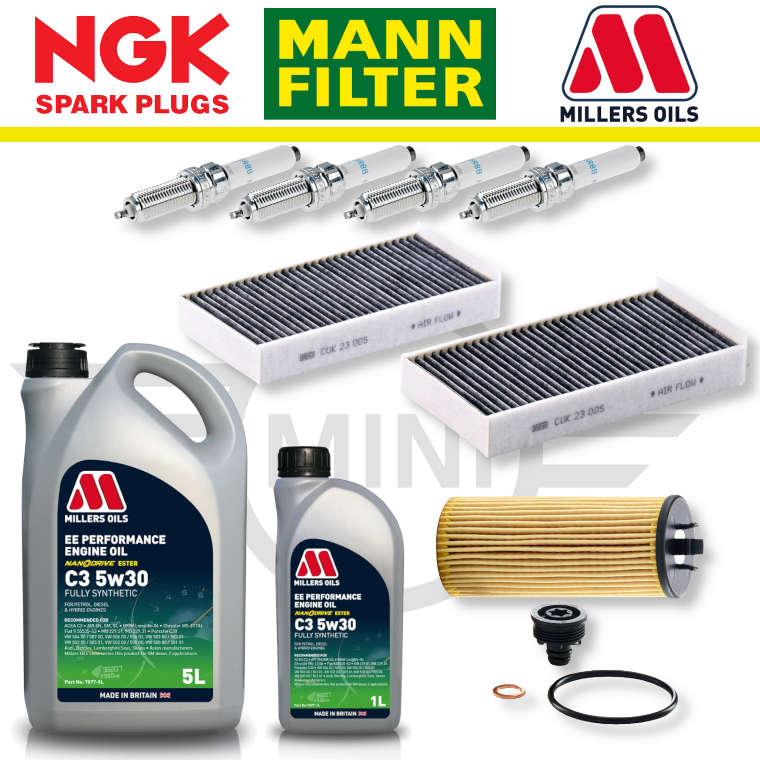 MINI Cooper S F56 (Up To 01/2016) B48 Home Service Pack - Millers Oil Premium