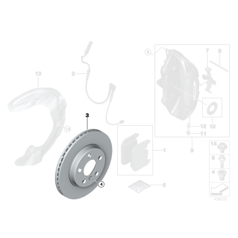 Genuine MINI Front Brake Discs - MINI Cooper S JCW F56 (335mm)