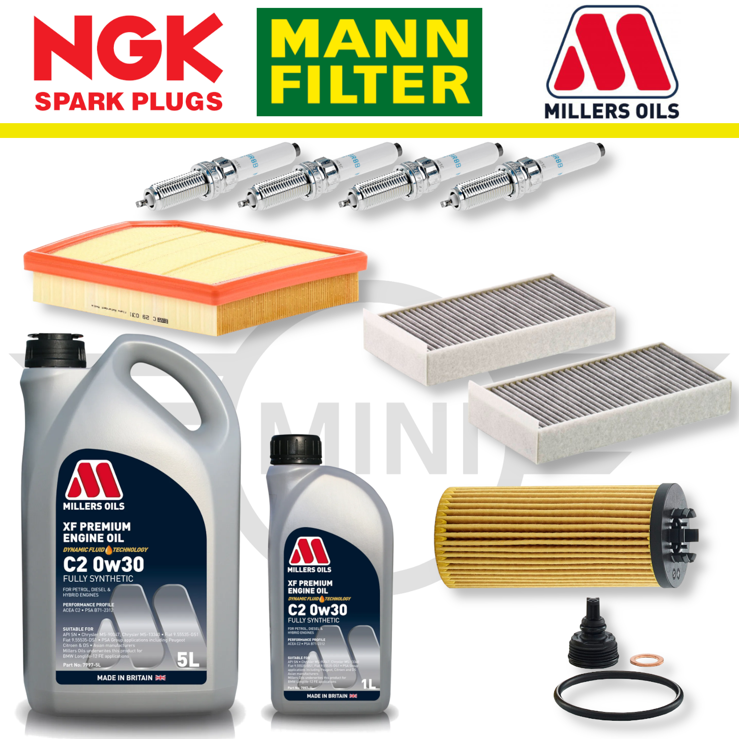 MINI Cooper S GP3 F56 B48 Home Service Pack - Millers Oil Premium