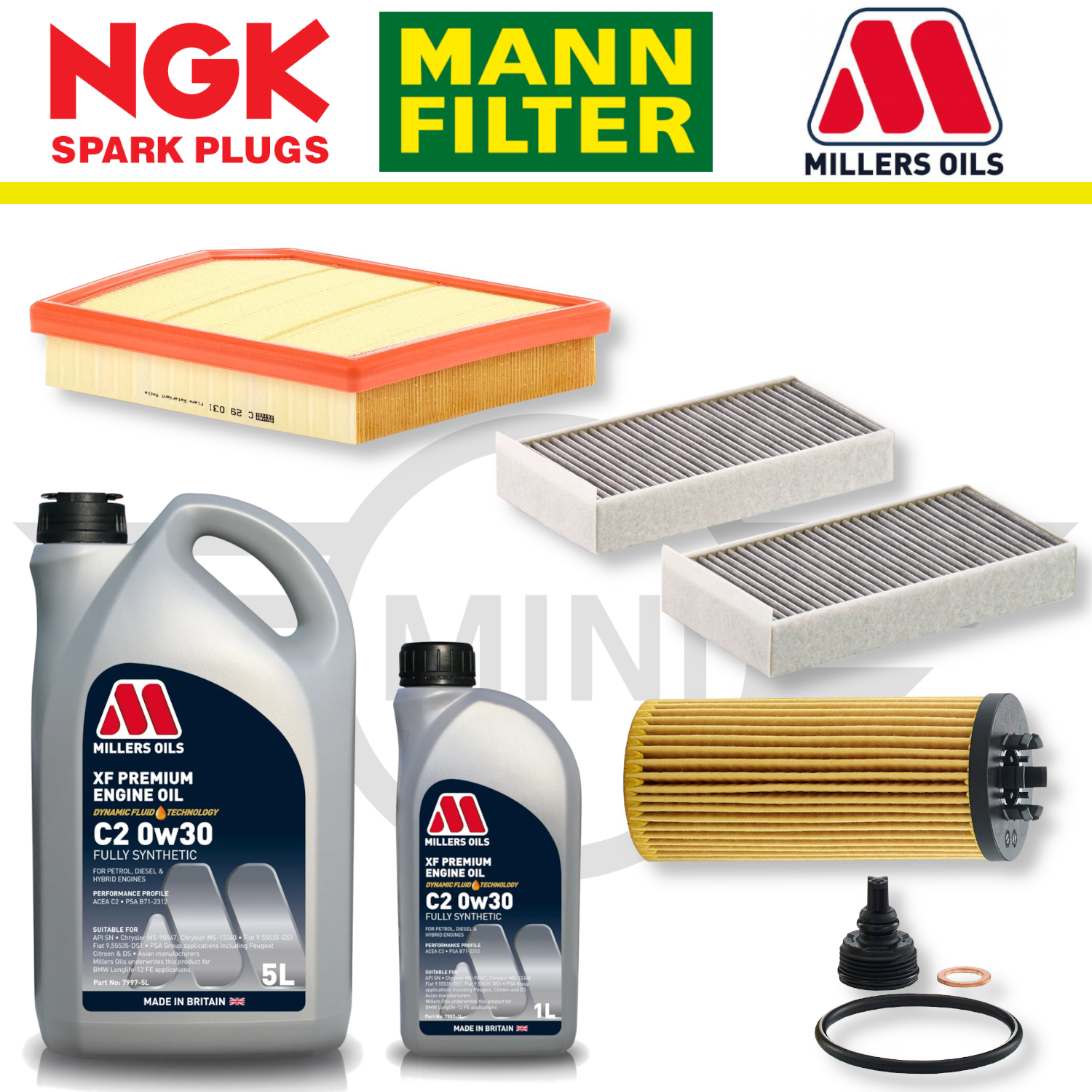 MINI Cooper S GP3 F56 B48 Home Service Pack - Millers Oil Premium
