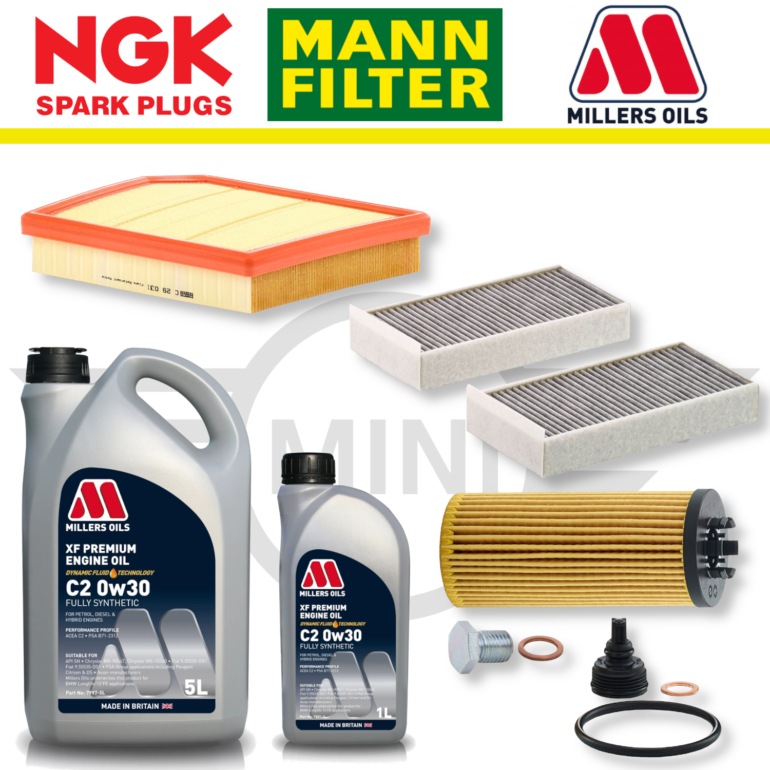 MINI Cooper S GP3 F56 B48 Home Service Pack - Millers Oil Premium