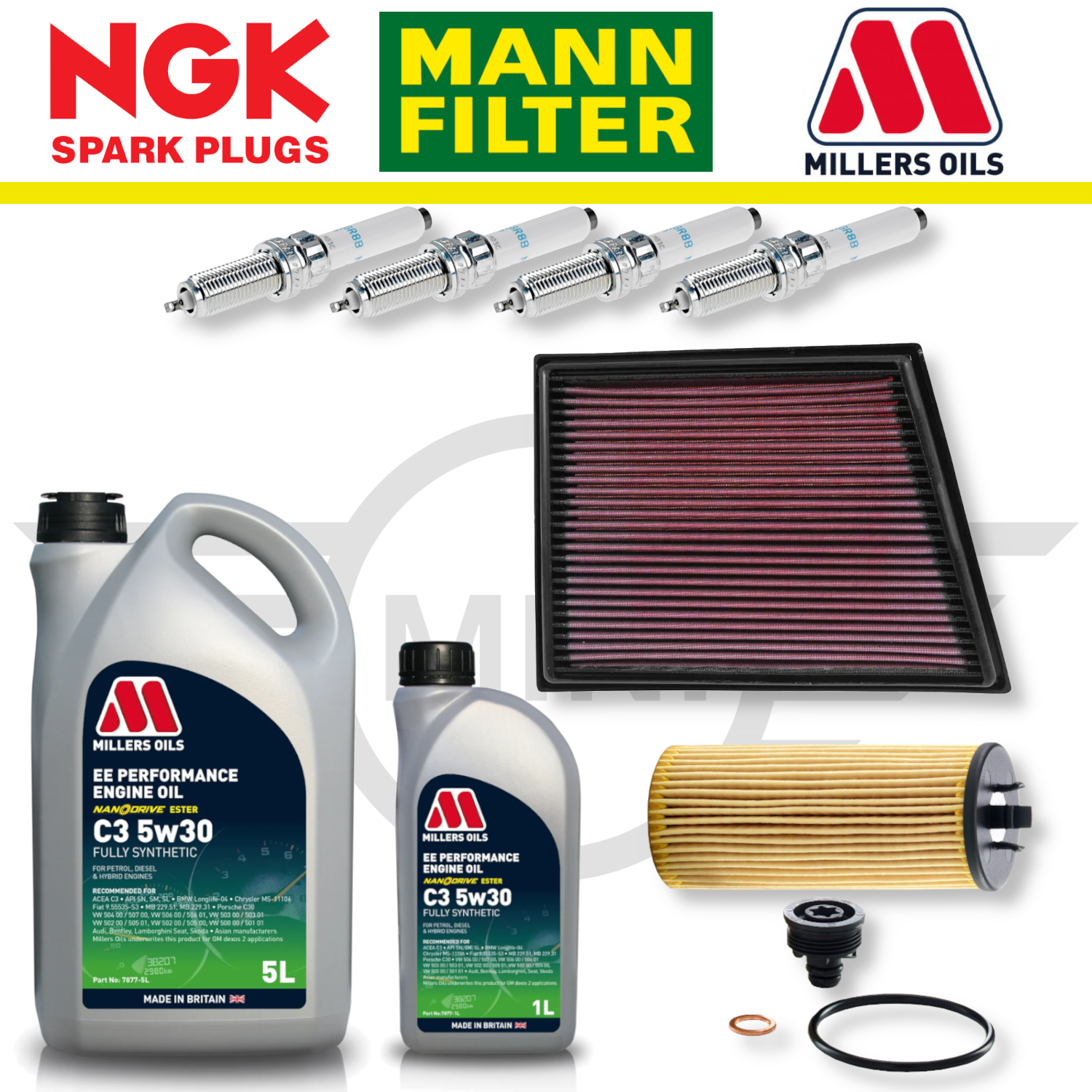 MINI Cooper S F56 (02/2016 to 01/2017) B48 Home Service Pack - Millers Oil Premium