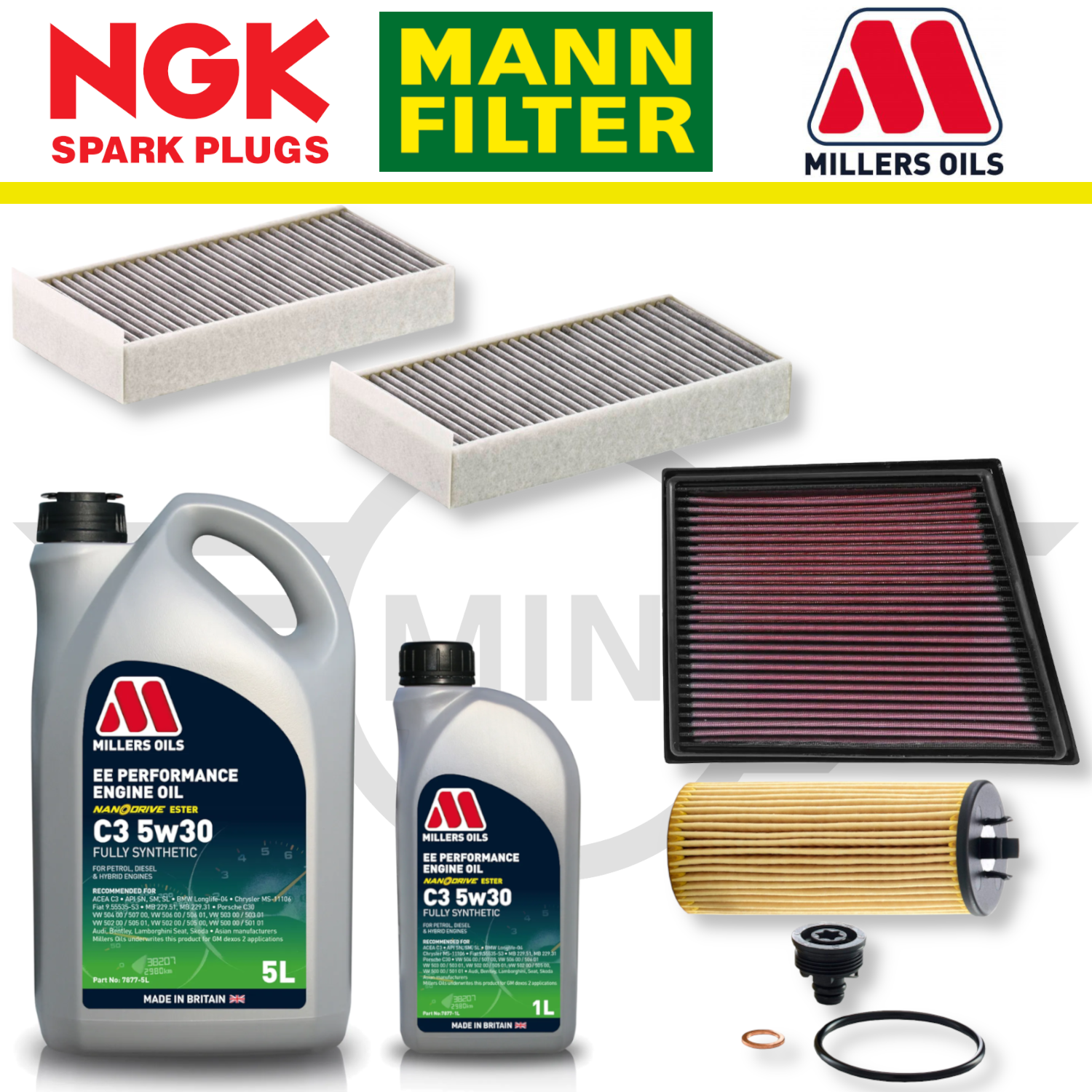 MINI Cooper S F56 (02/2016 to 01/2017) B48 Home Service Pack - Millers Oil Premium