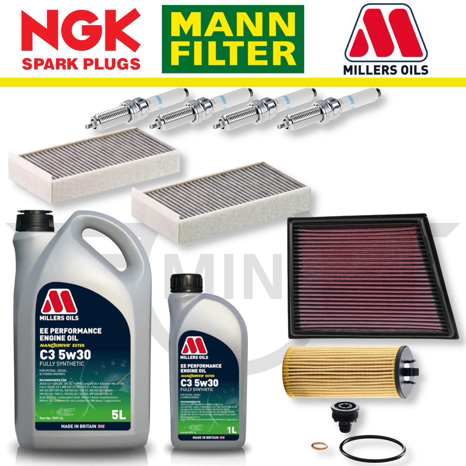 MINI Cooper S F56 (02/2016 to 01/2017) B48 Home Service Pack - Millers Oil Premium