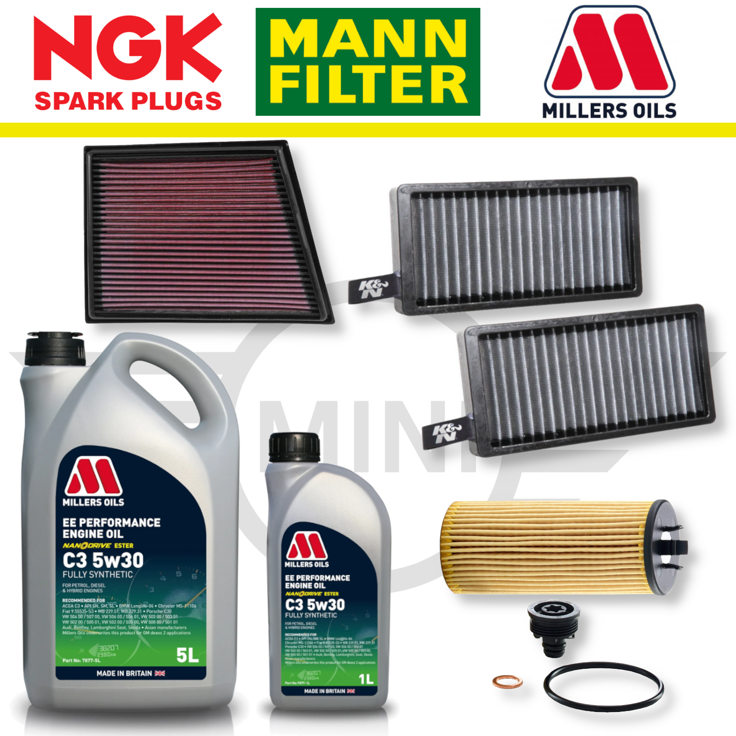 MINI Cooper S F56 (02/2016 to 01/2017) B48 Home Service Pack - Millers Oil Premium