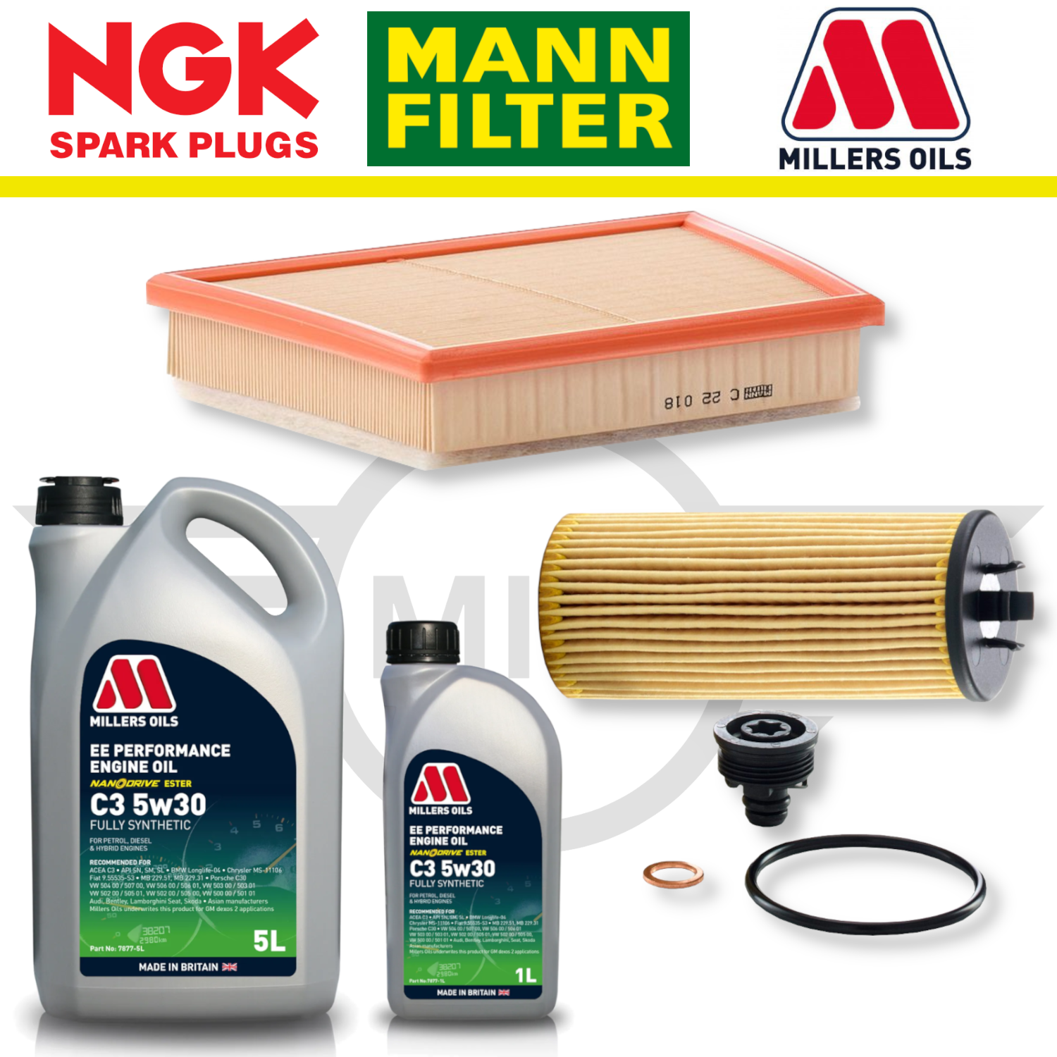 MINI Cooper S F56 (02/2016 to 01/2017) B48 Home Service Pack - Millers Oil Premium