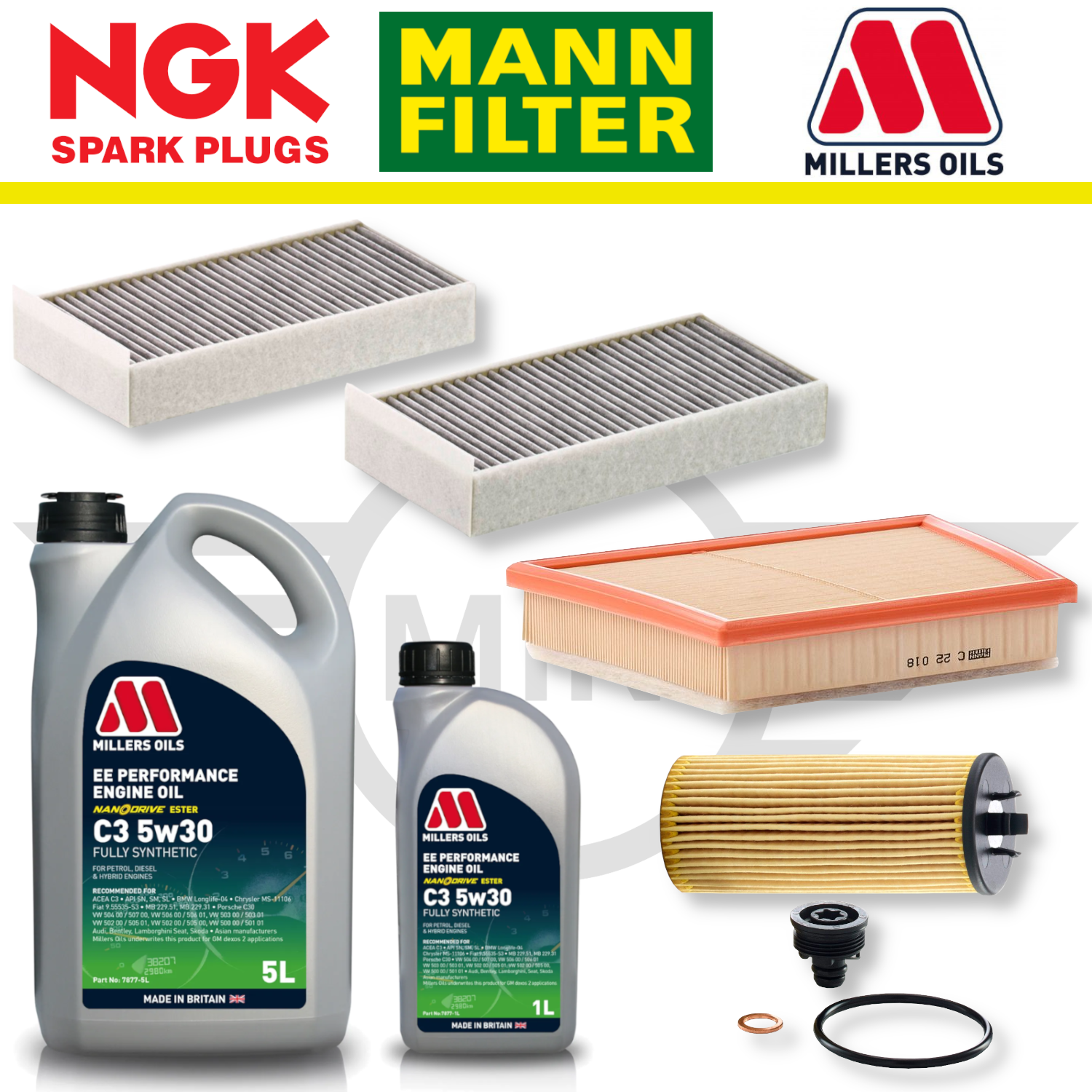 MINI Cooper S F56 (02/2016 to 01/2017) B48 Home Service Pack - Millers Oil Premium