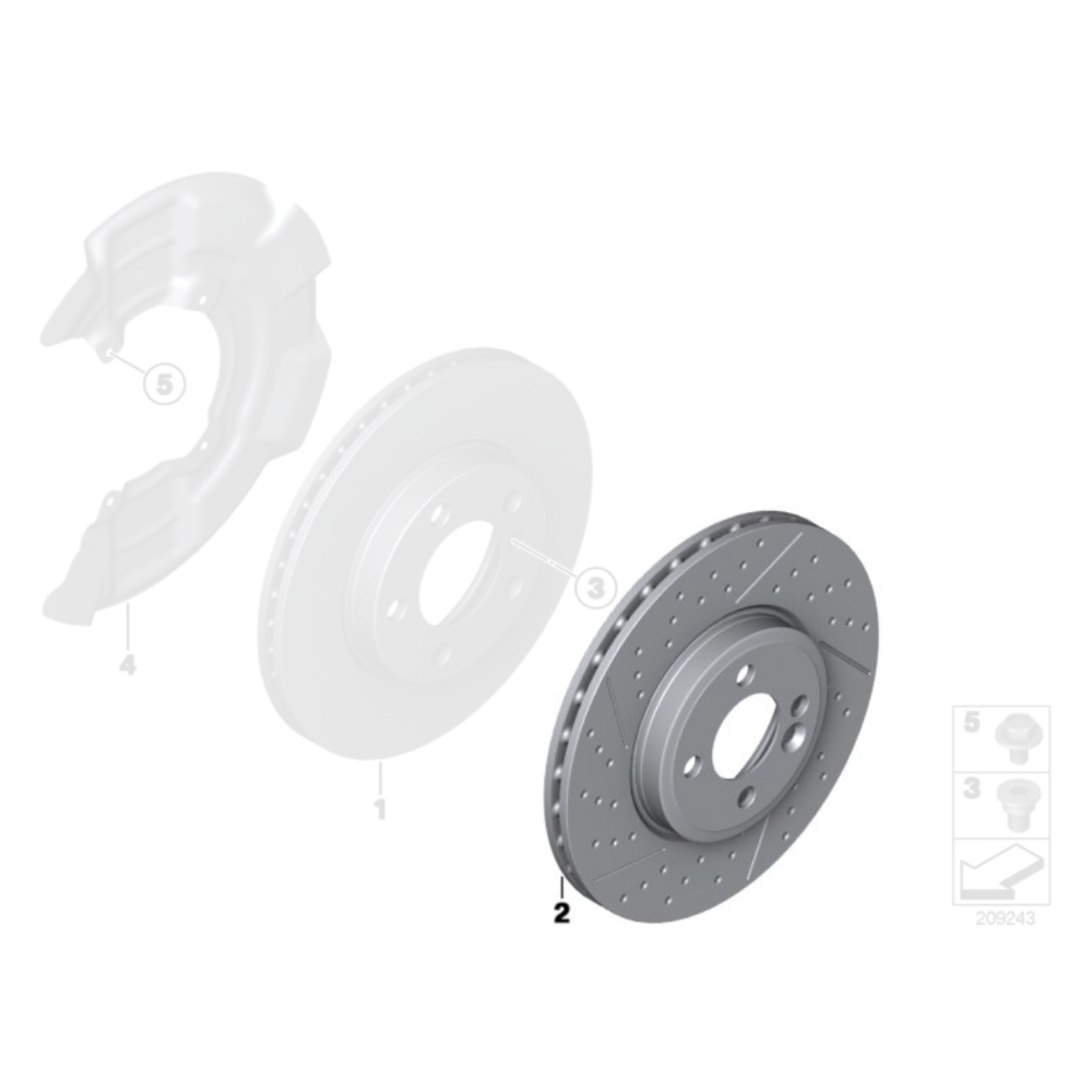 Genuine MINI Front JCW Sport Brake Discs - MINI Cooper S JCW R56 (316mm)