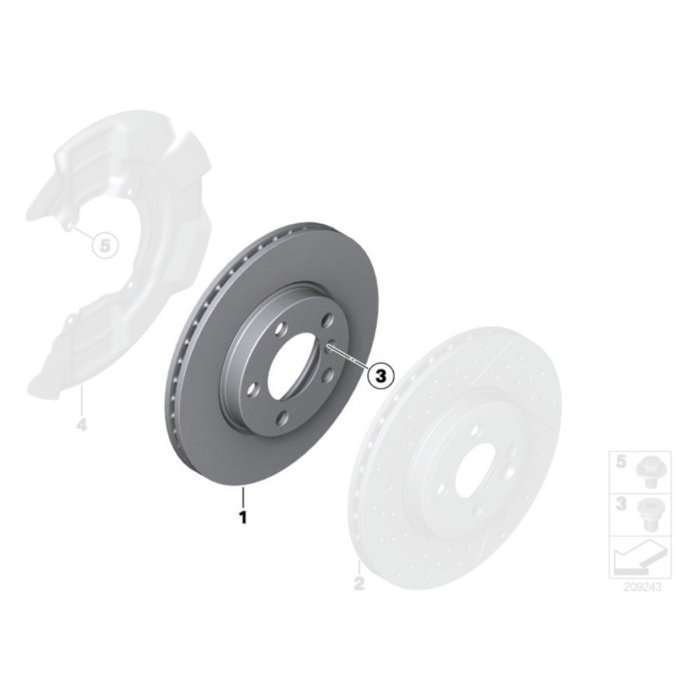 Disques de frein avant MINI d'origine - MINI Cooper S JCW R56 (316 mm)