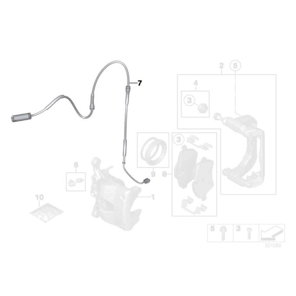Genuine MINI Front Brake Pad Wear Sensor - MINI Cooper S R56