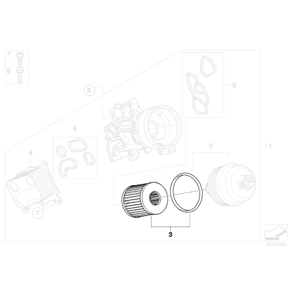 Genuine MINI Oil Filter - MINI N14 N18 Cooper S R56
