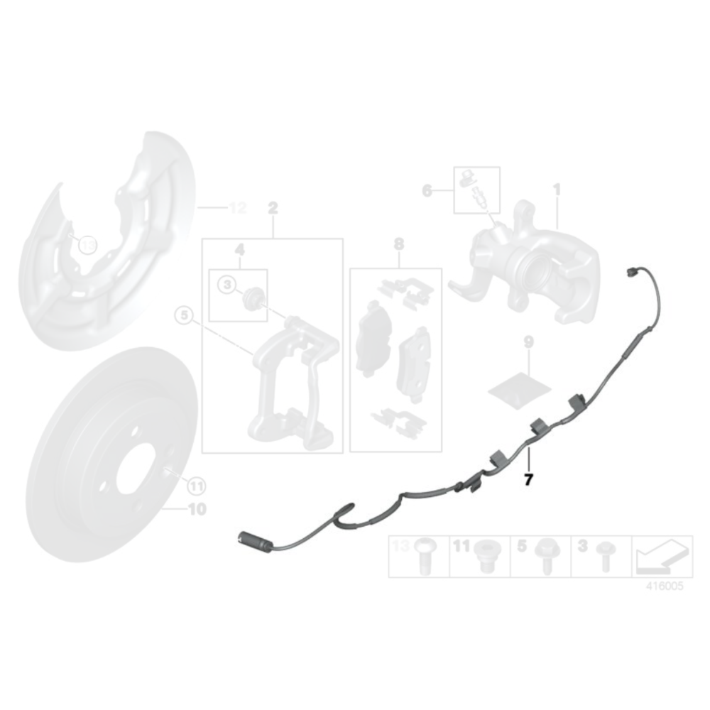 Genuine MINI Rear Brake Pad Wear Sensor - MINI Cooper S R56