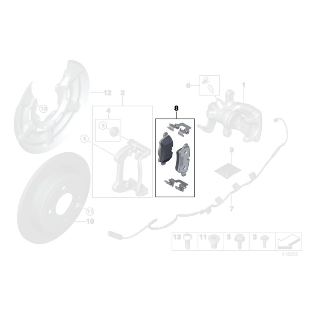 Genuine MINI Rear Brake Pads - MINI Cooper S R56 (259/280mm Discs)