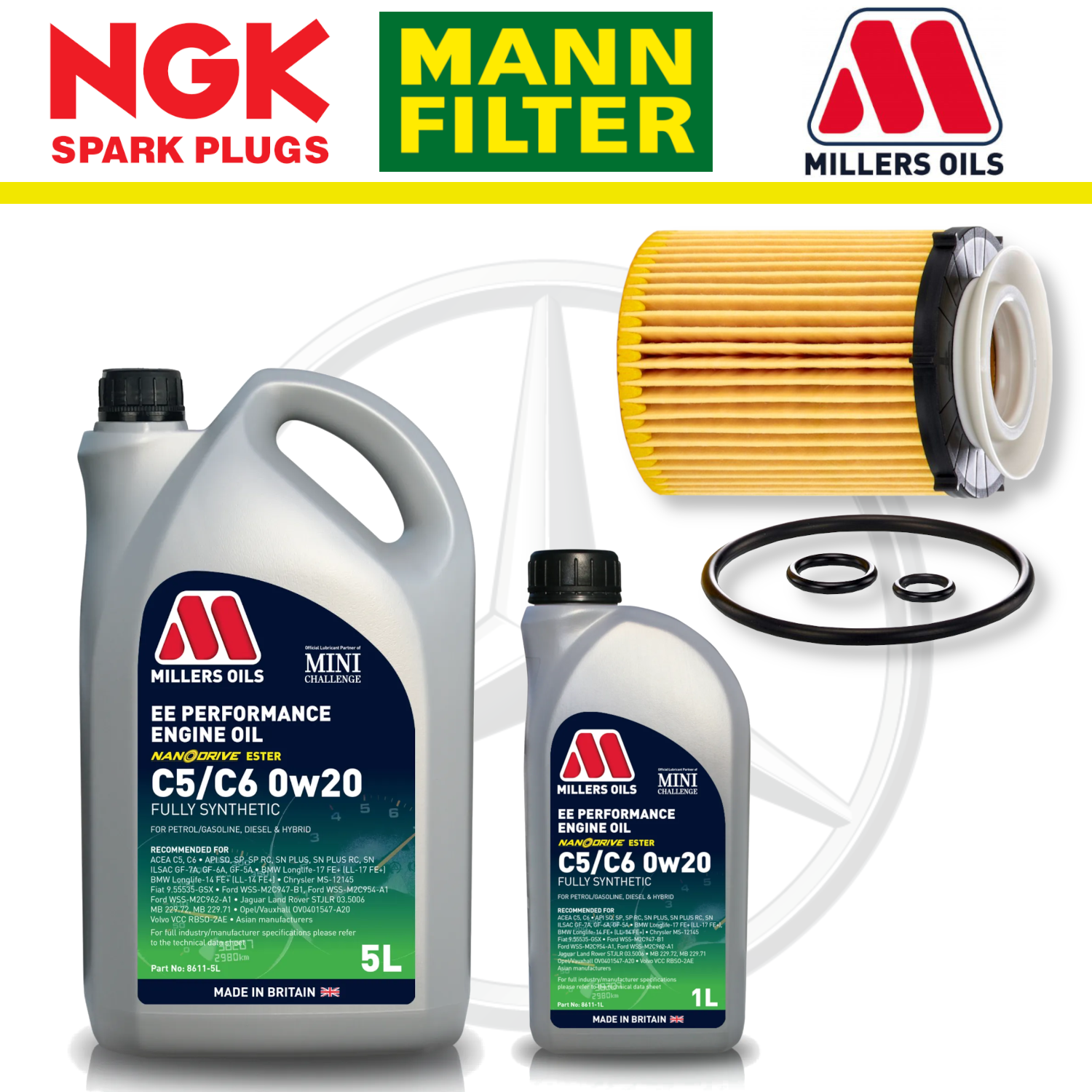 Mercedes A35 W177 CLA35 C118 AMG M260 Home Service Pack - Millers Oil Premium
