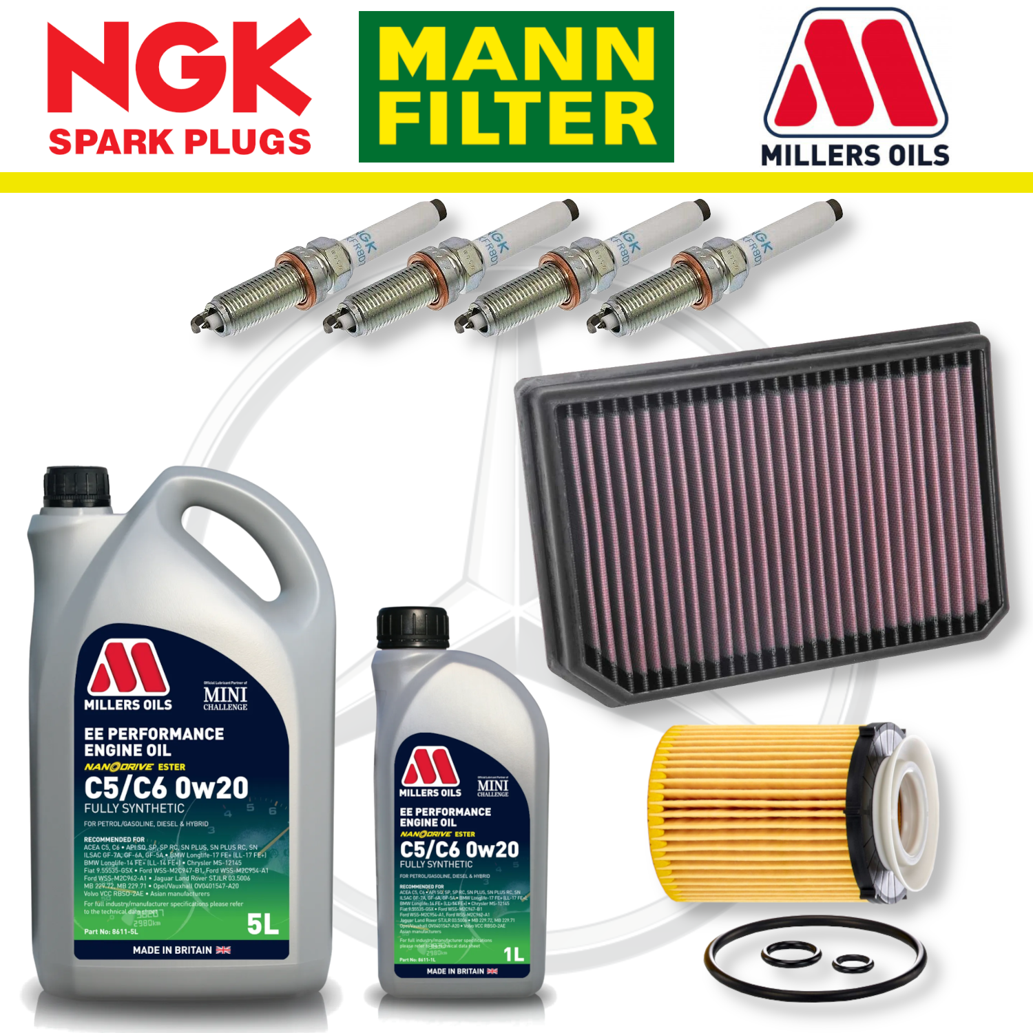 Mercedes A35 W177 CLA35 C118 AMG M260 Home Service Pack - Millers Oil Premium