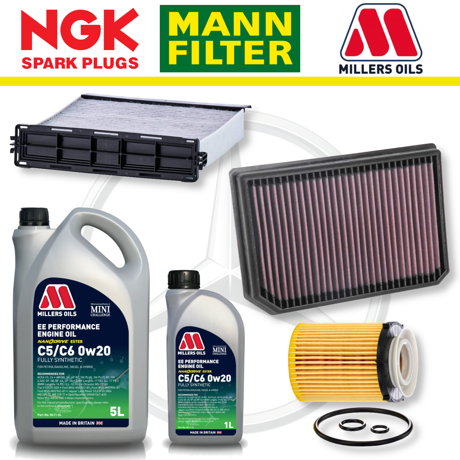 Mercedes A35 W177 CLA35 C118 AMG M260 Home Service Pack - Millers Oil Premium