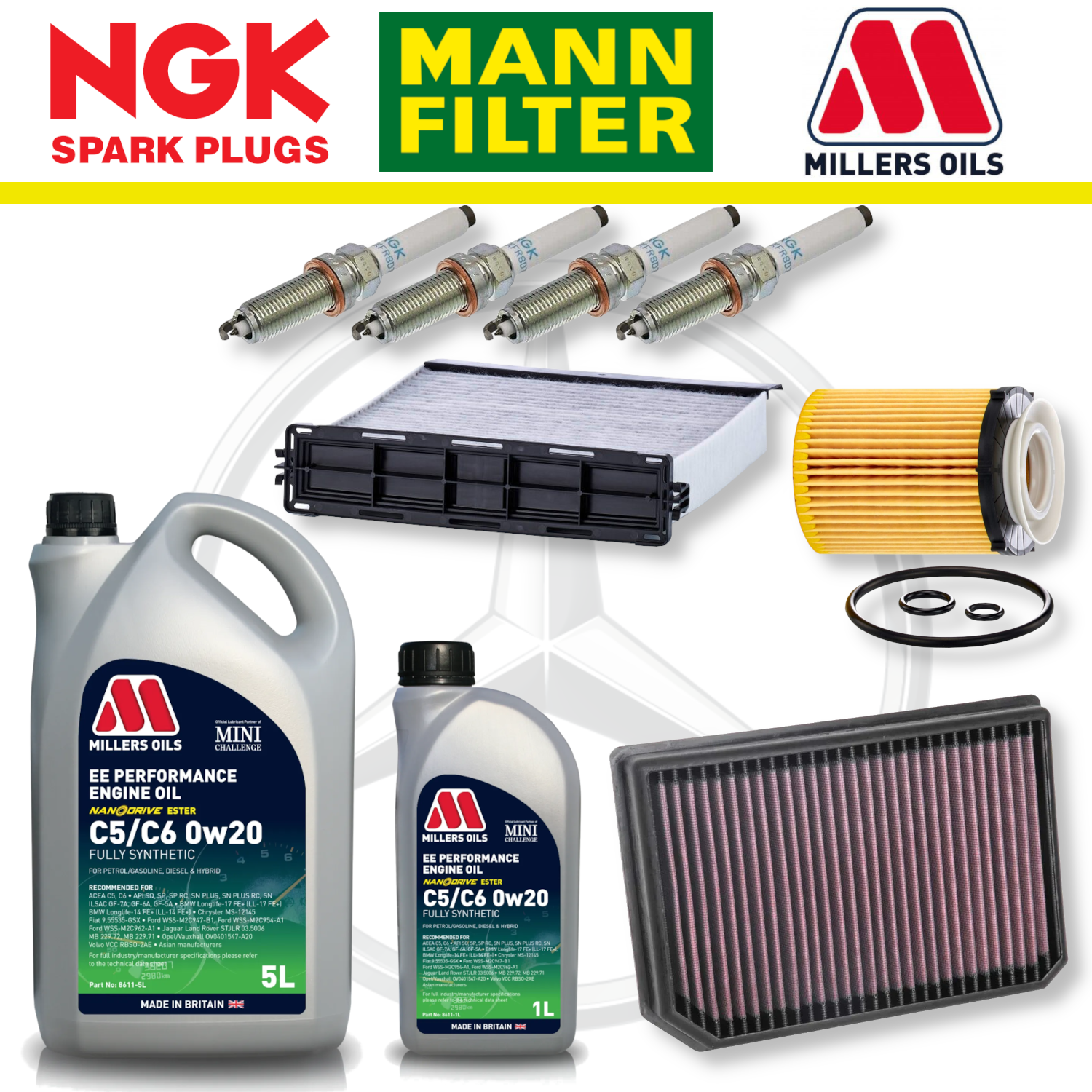 Mercedes A35 W177 CLA35 C118 AMG M260 Home Service Pack - Millers Oil Premium